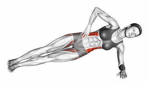 Ejercicio de plancha lateral para la escoliosis